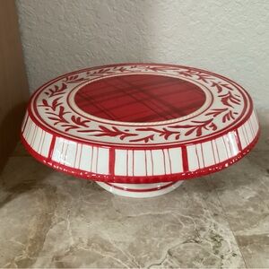 Fitz and Floyd Town & Country Pedestal Cake Plate/Chip & Dip Vintage